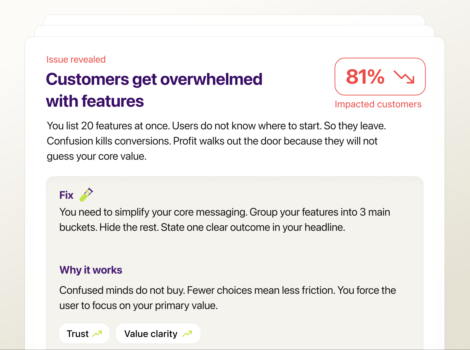 Landing page optimization preview