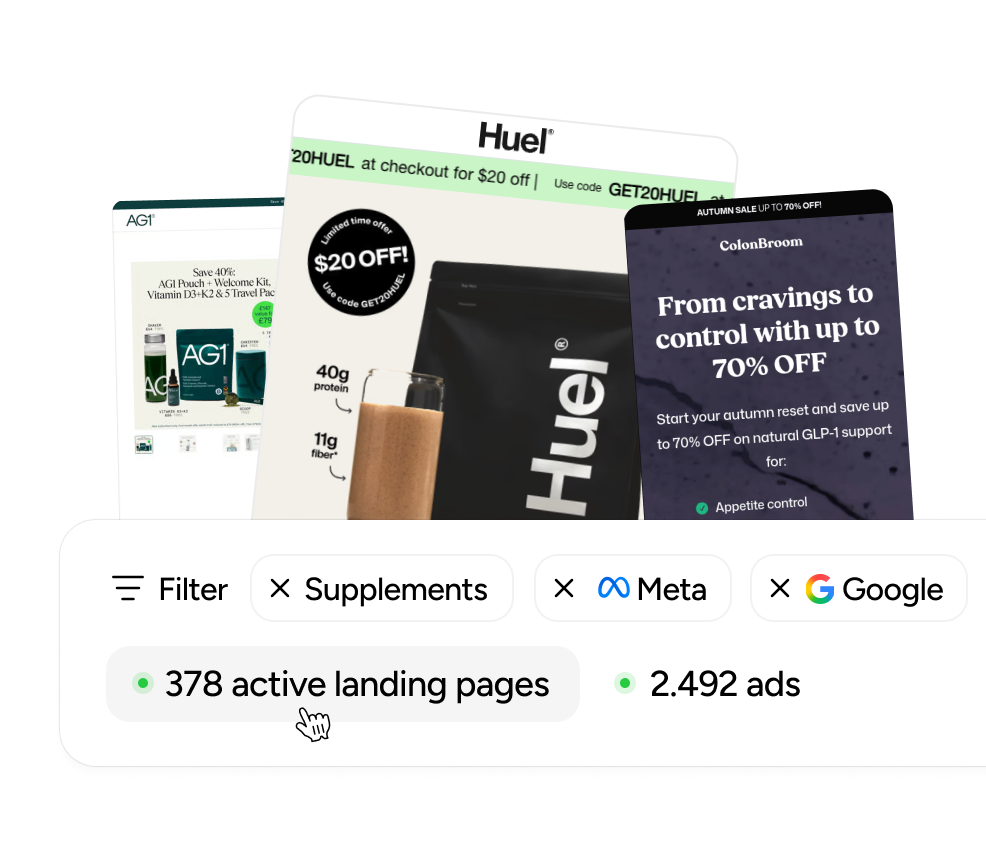 Campaign landing pages revealed from Google and Meta ads in Kewise