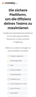 monday.com landing page mobile screenshot