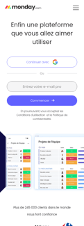 monday.com landing page mobile screenshot