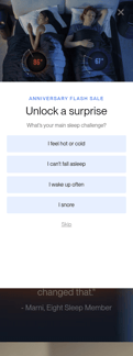 Eight landing page mobile screenshot