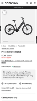 Canyon landing page mobile screenshot