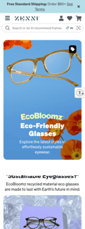 Zenni Optical landing page mobile screenshot