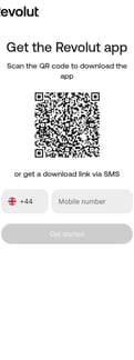 Revolut landing page mobile screenshot