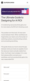 Superhuman landing page mobile screenshot