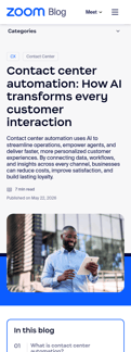 Zoom landing page mobile screenshot