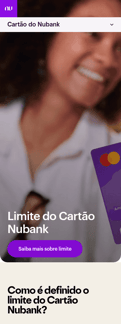 Nubank landing page mobile screenshot
