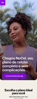 Nubank landing page mobile screenshot