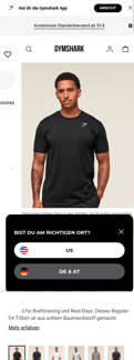 Gymshark landing page mobile screenshot