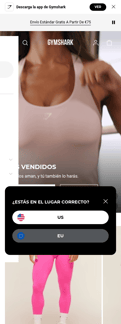 Gymshark landing page mobile screenshot