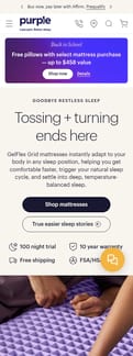 Purple landing page mobile screenshot