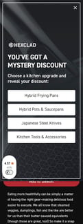HexClad landing page mobile screenshot