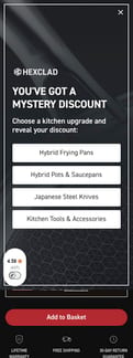 HexClad landing page mobile screenshot