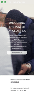 Uniqlo landing page mobile screenshot