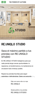 Uniqlo landing page mobile screenshot