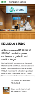 Uniqlo landing page mobile screenshot