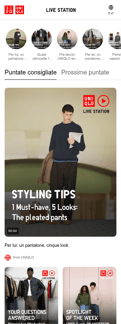 Uniqlo landing page mobile screenshot