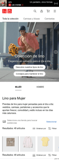 Uniqlo landing page mobile screenshot
