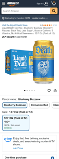 Liquid Death landing page mobile screenshot