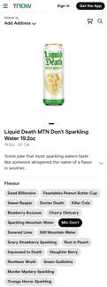 Liquid Death landing page mobile screenshot