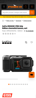 Gopro landing page mobile screenshot