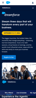 Cloud Protection for Salesforce landing page mobile screenshot