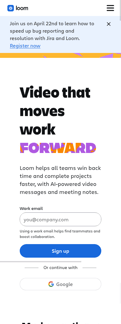 Trello landing page mobile screenshot