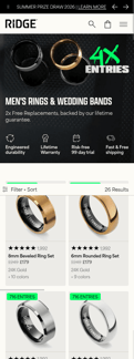 Ridge landing page mobile screenshot