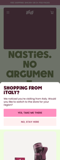 Air Up landing page mobile screenshot