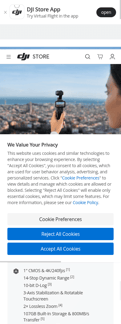 Dji landing page mobile screenshot