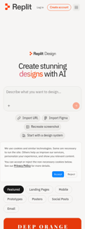 Replit landing page mobile screenshot
