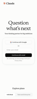 Claude landing page mobile screenshot