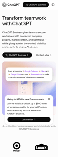 Chatgpt landing page mobile screenshot