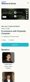 Perplexity landing page mobile screenshot