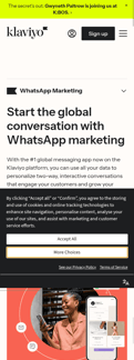 Klaviyo landing page mobile screenshot