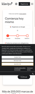 Klaviyo landing page mobile screenshot