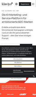 Klaviyo landing page mobile screenshot