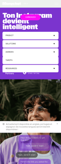 Manychat landing page mobile screenshot