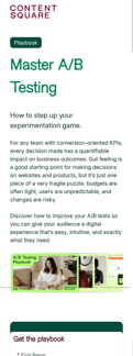 Contentsquare landing page mobile screenshot