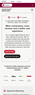 Contentsquare landing page mobile screenshot