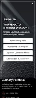 HexClad landing page mobile screenshot