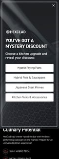 HexClad landing page mobile screenshot