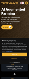 Terraclear landing page mobile screenshot