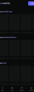 Creatify landing page mobile screenshot