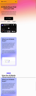 Creatify landing page mobile screenshot