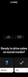 Zeely landing page mobile screenshot