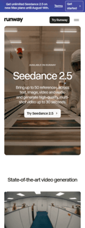 Runwayapp landing page mobile screenshot