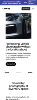 Runwayapp landing page mobile screenshot