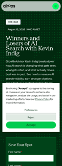 Airops landing page mobile screenshot