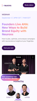 Neuronsinc landing page mobile screenshot